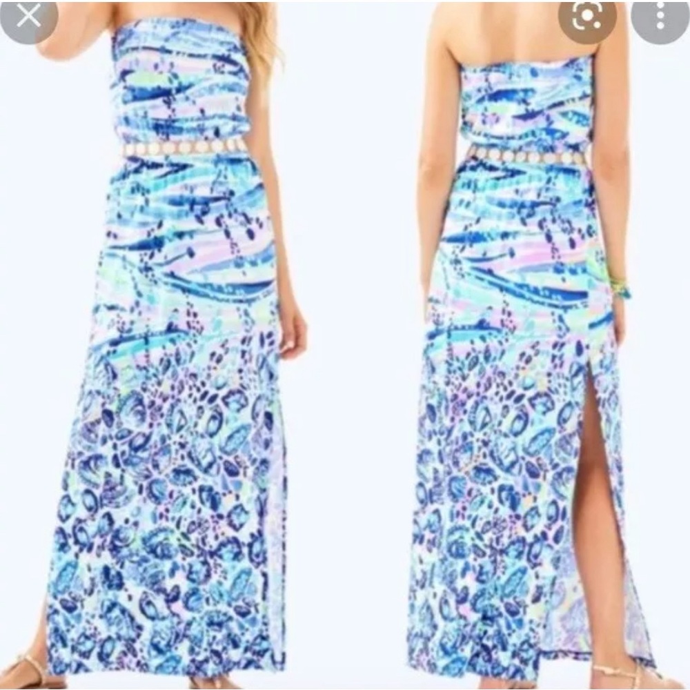 Lilly Pulitzer Chasing Waves Cut Out Shell Maxi